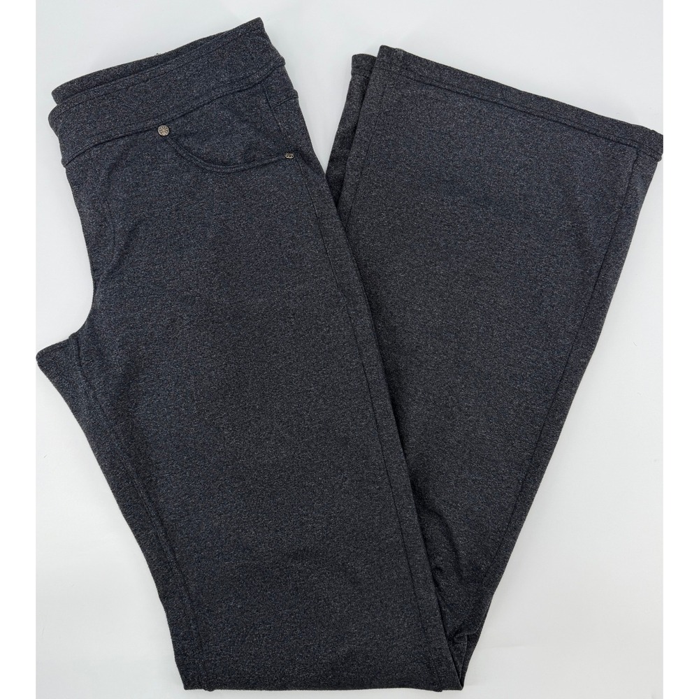 Athleta Metro Flare Pants Charcoal Heather Gray Wide Leg TALL Women M 36" inseam
